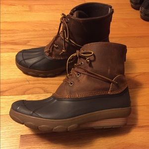 Sperry wedge saltwater rain boot
